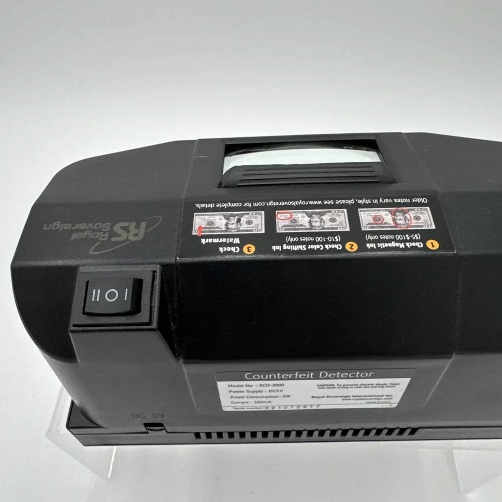 ROYAL SOVEREIGN RCD-3 PLUS Counterfeit Detector Works